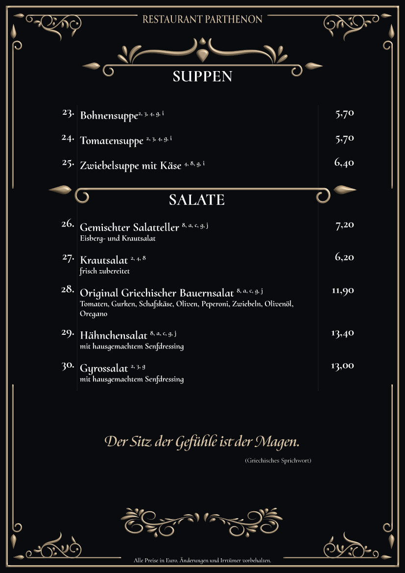 Speisenkarte Seite 4