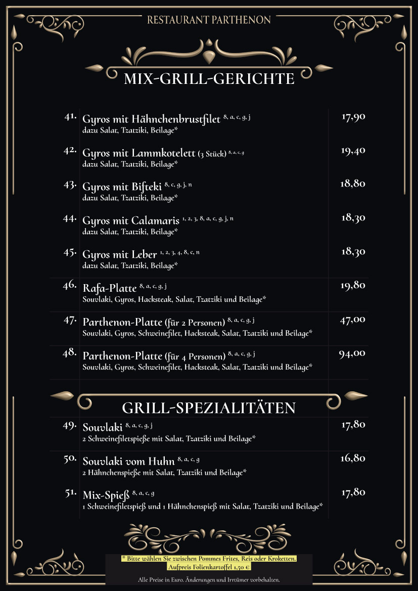 Speisenkarte Seite 6