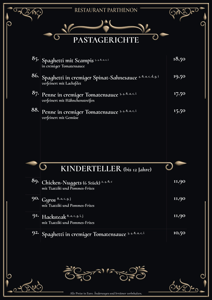Speisenkarte Seite 10